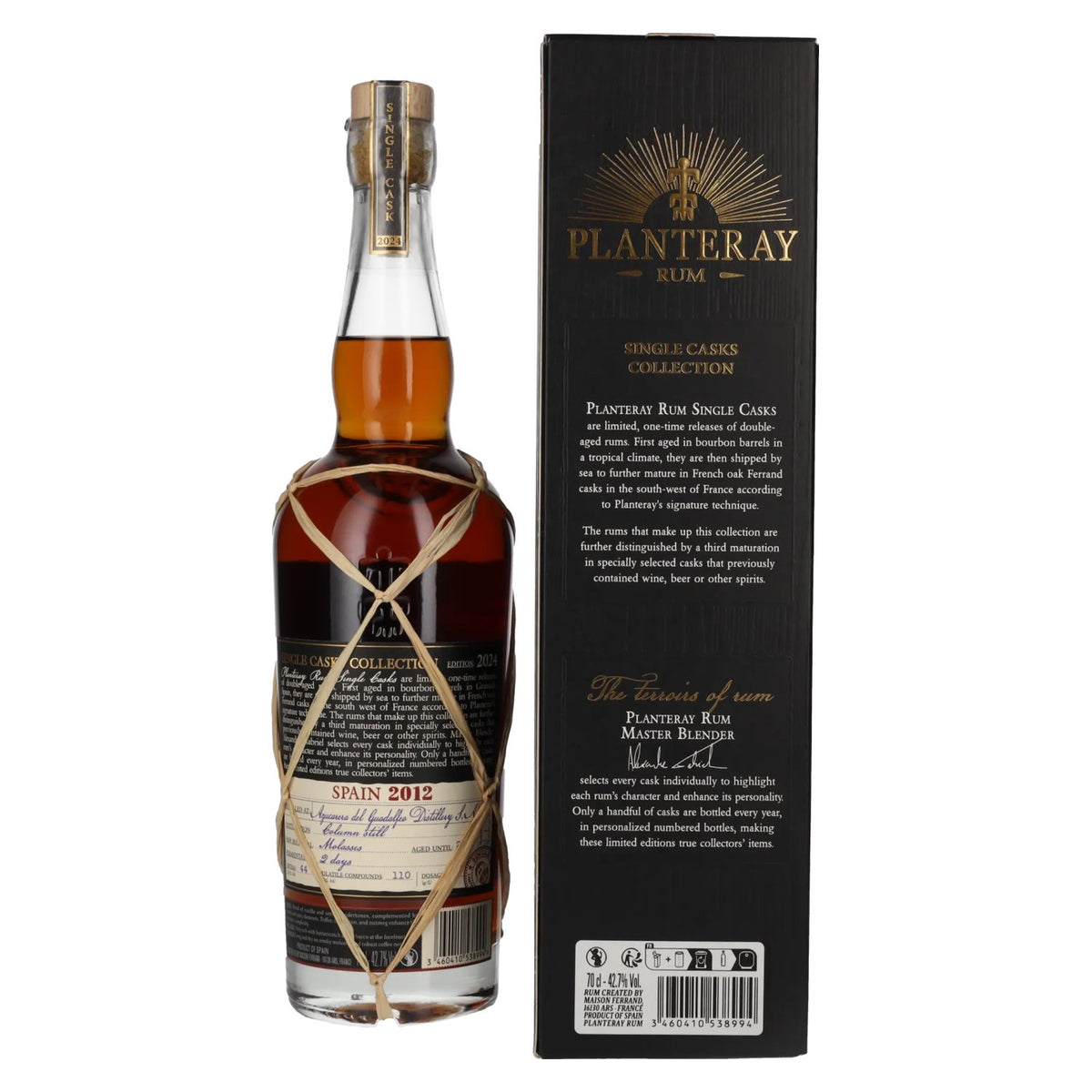 Planteray Rum SPAIN Single Cask PX Cask Finish 2012 42.7% vol. 0.7l in a gift box