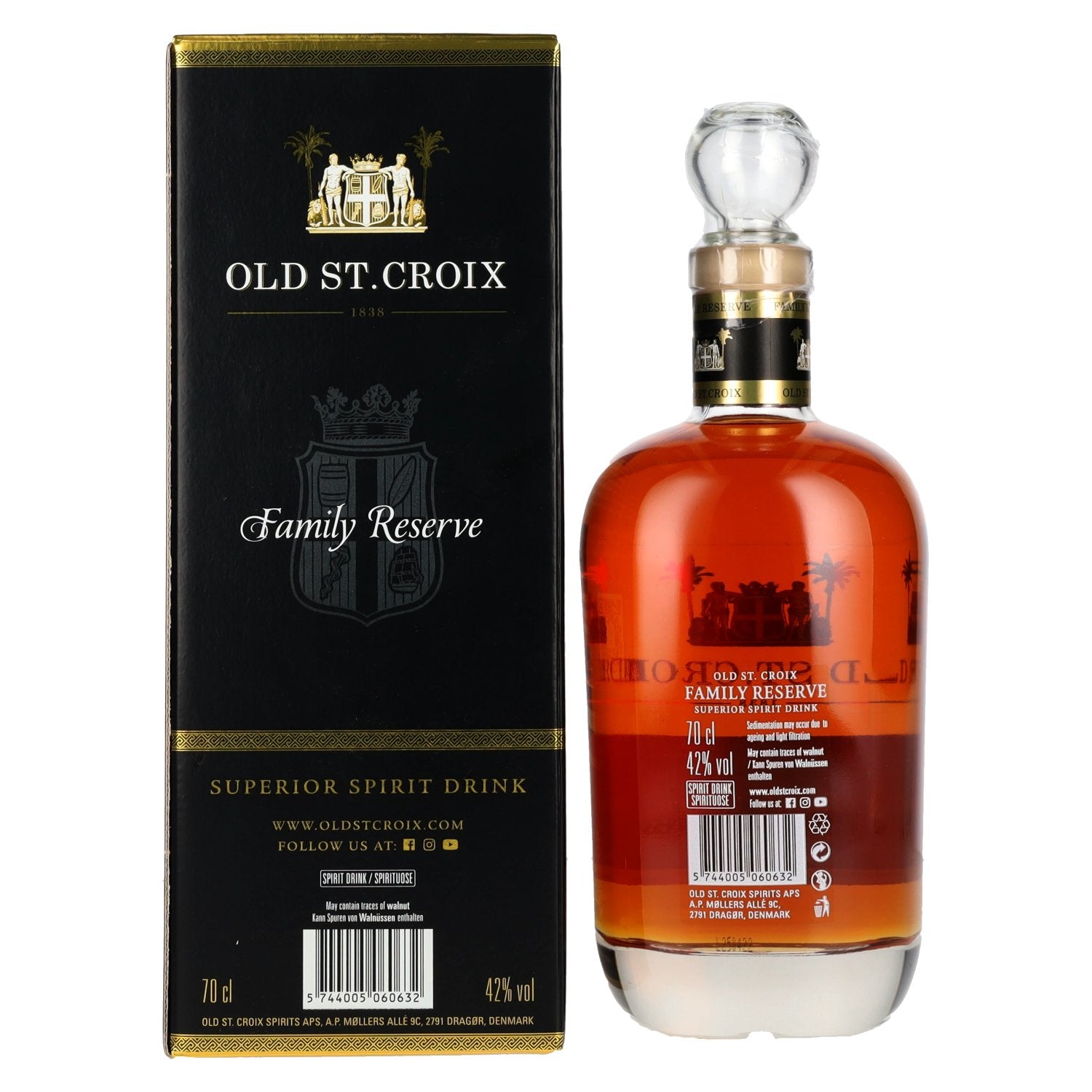 Old St. Croix A.H. Riise FAMILY RESERVE Superior Spirit Drink 42% Vol. 0,7l in Geschenkbox