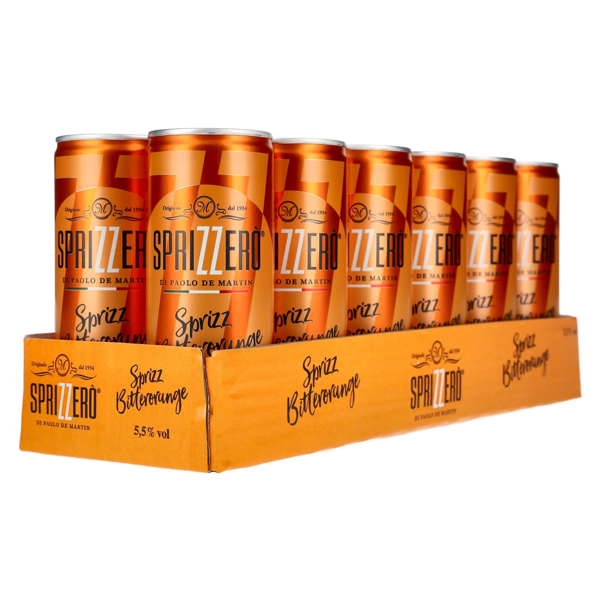 Sprizzerò Sprizz Orange amère 5,5 % vol. 12 canettes de 0,25 l (consigne)