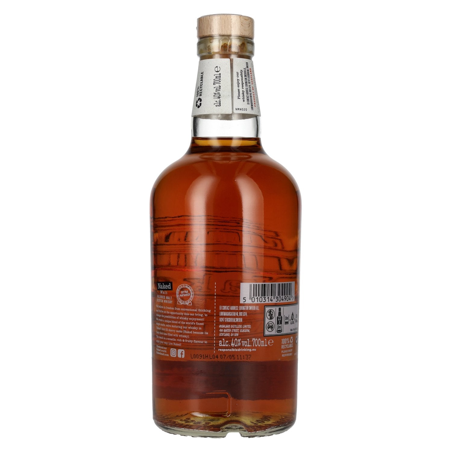 Naked Blended Malt Scotch Whisky 40% Vol. 0,7l