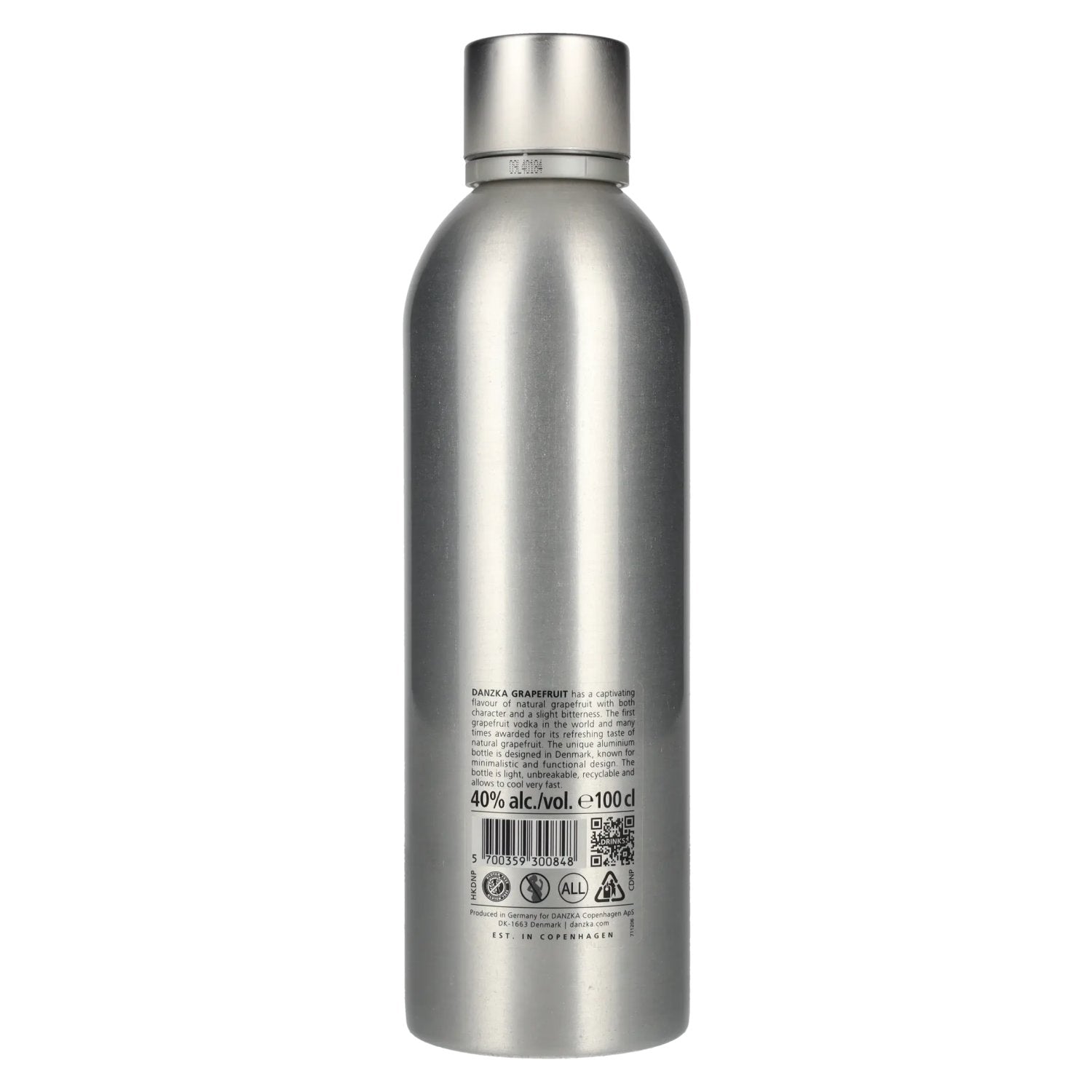 Danzka Vodka GRAPEFRUIT Premium Gedistilleerd Gearomatiseerd Wodka 40% Vol. 1l