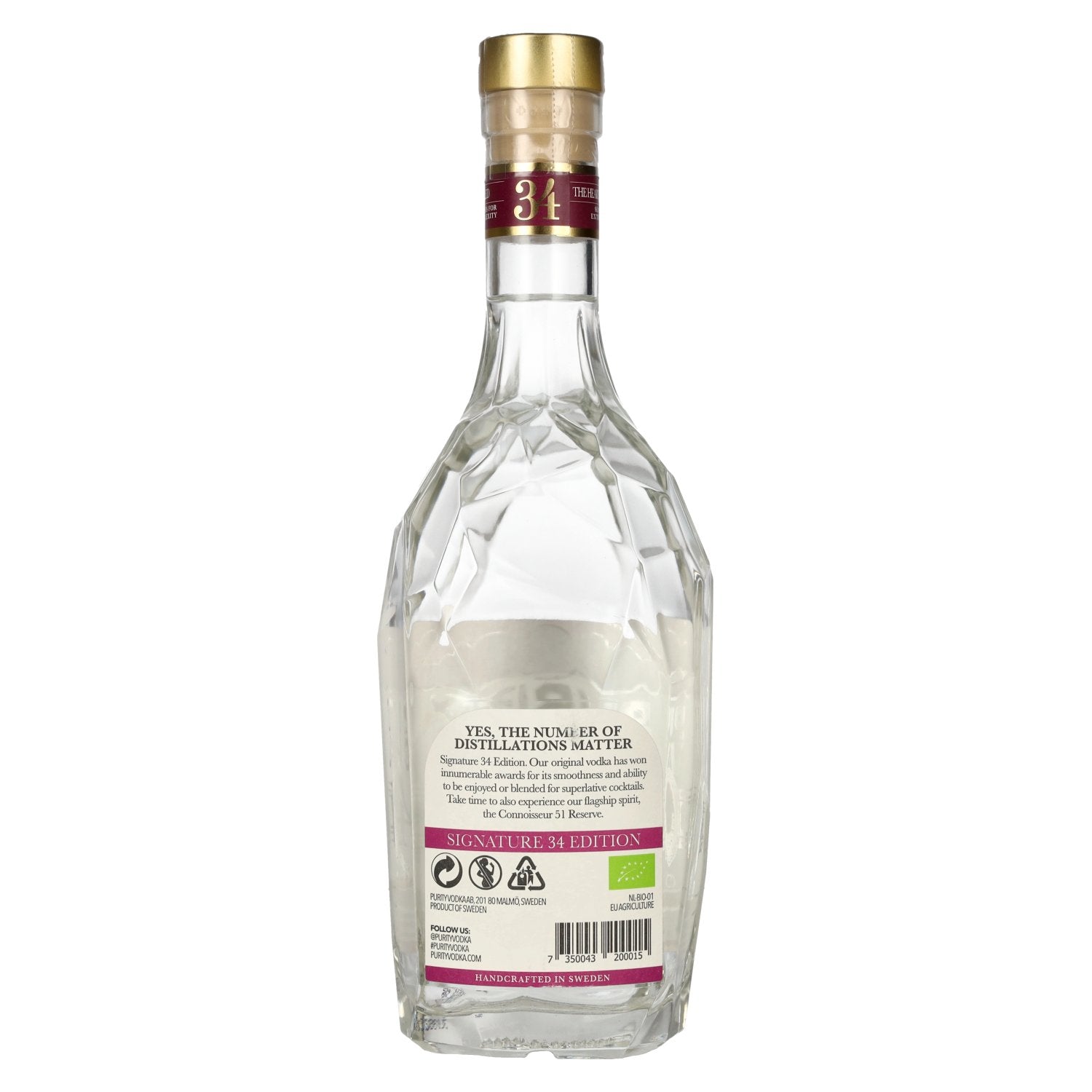 Purity SIGNATURE 34 EDITION Organic Wodka 40% Vol. 0,7l
