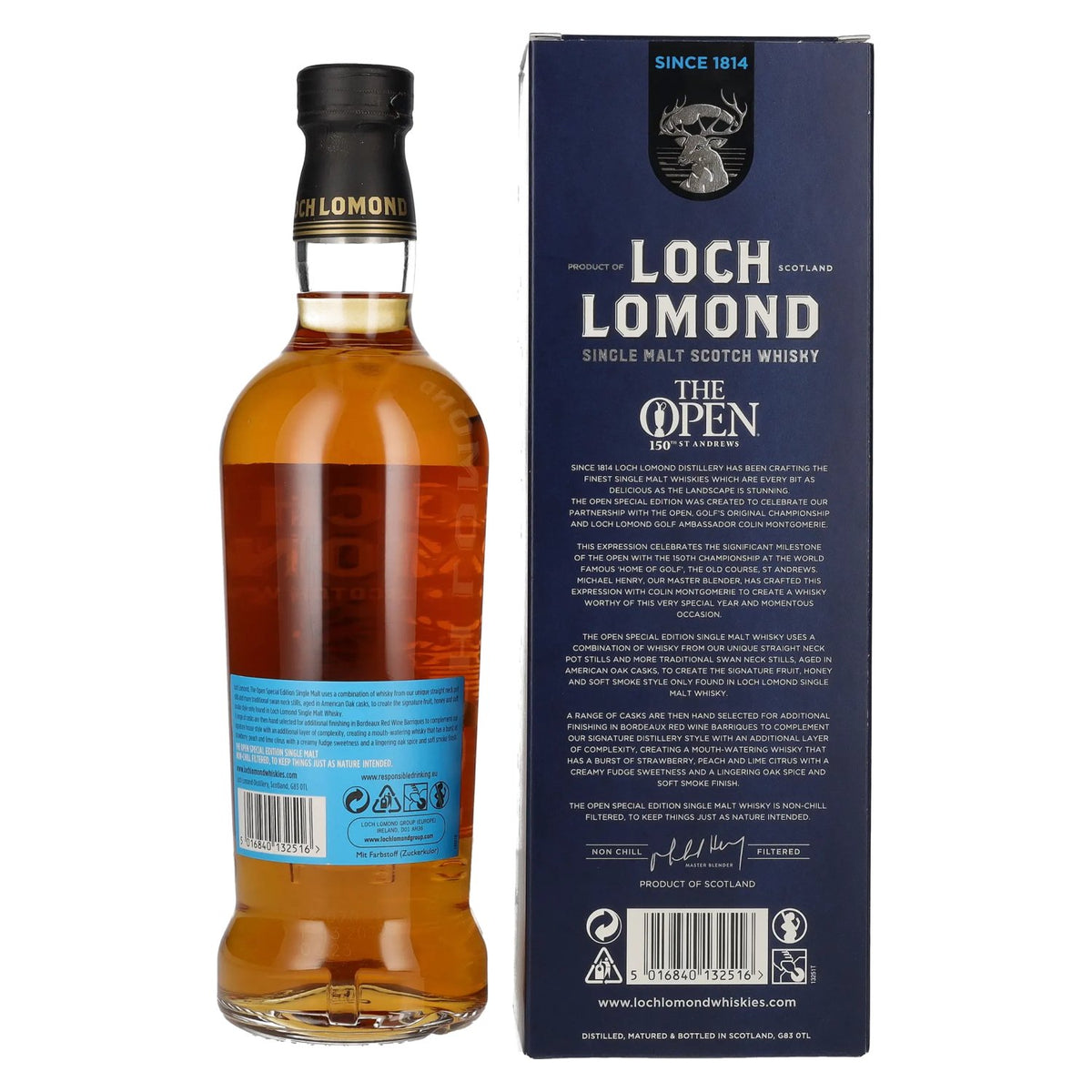 Loch Lomond THE OPEN 150e St. Andrews Special Edition 2022 46% vol. 0,7 l in geschenkverpakking