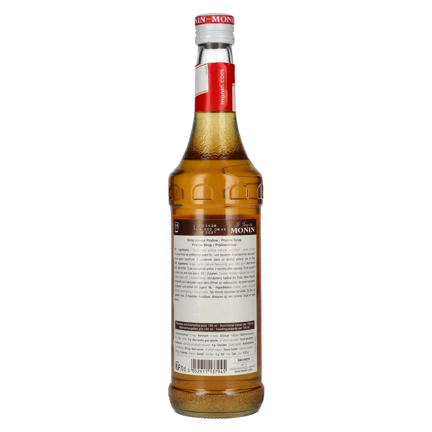 Sirop de Monin HAZELNUT-KARAMEL-PRALINE 0,7l
