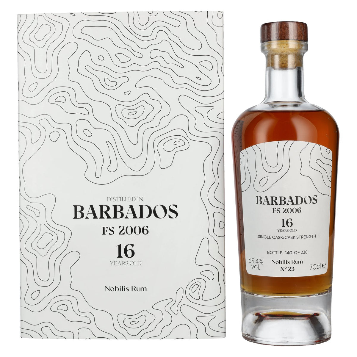 Foursquare 16 ans d'âge BARBADOS Nobilis Single Cask Cask Strength Rum 2006 65,4 % vol. 0,7 l dans un coffret cadeau