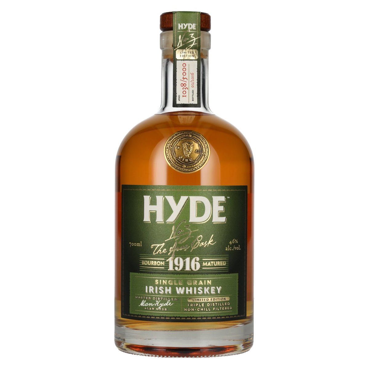 Hyde No. 3 THE ÁRAS CASK 1916 Single Grain Irish Whiskey Édition limitée 46 % vol. 0,7 l
