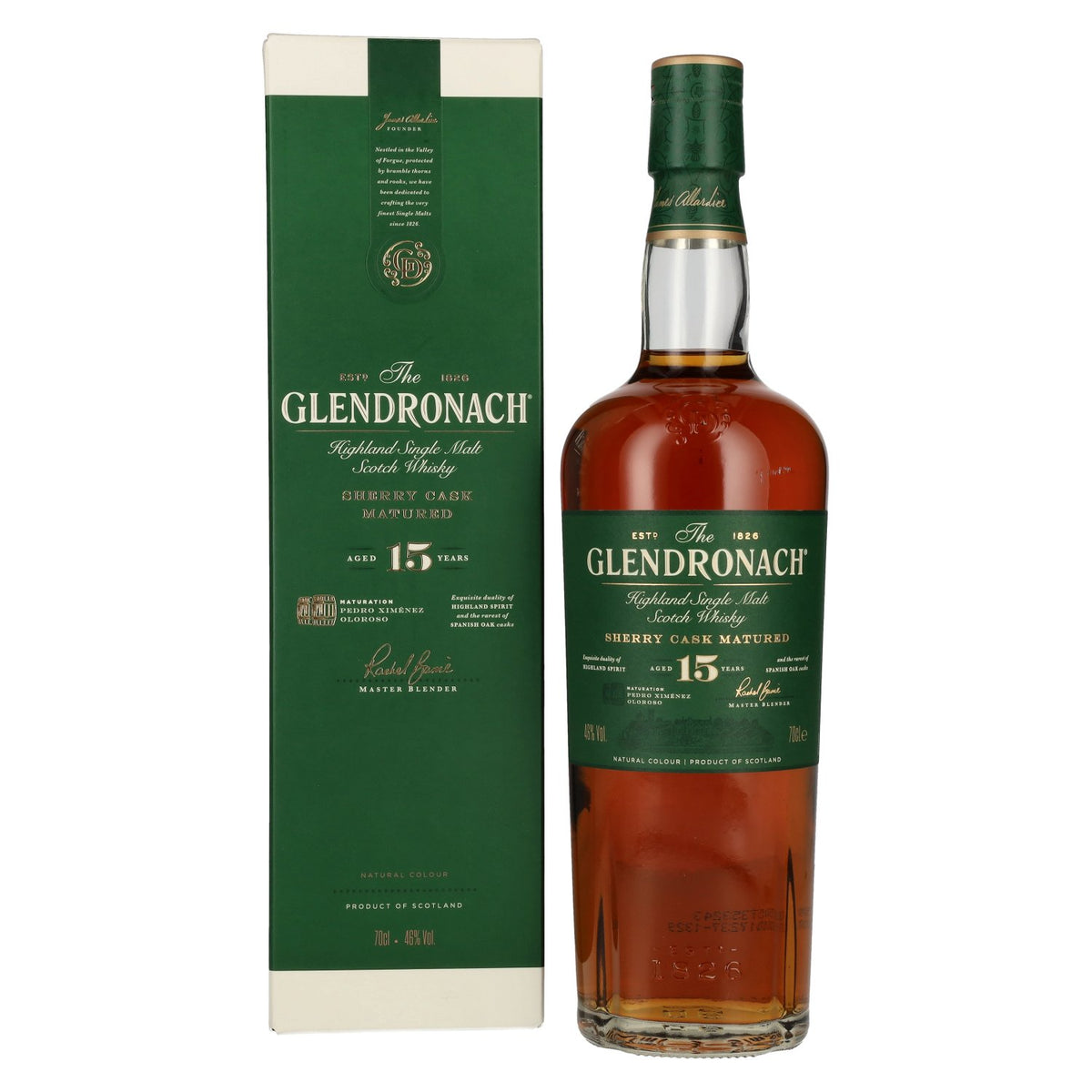 The GlenDronach 15 Years Old Highland Single Malt 46% Vol. 0,7l in Geschenkbox