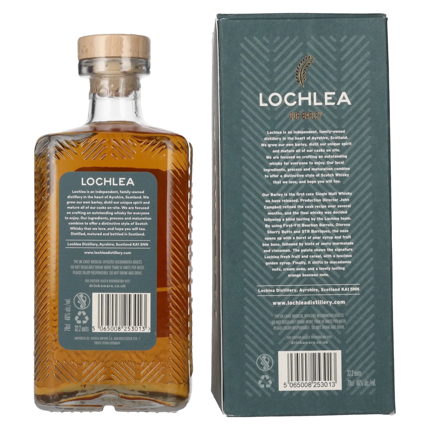 Lochlea OUR BARLEY Single Malt Scotch Whisky 46% Vol. 0,7l in gift box