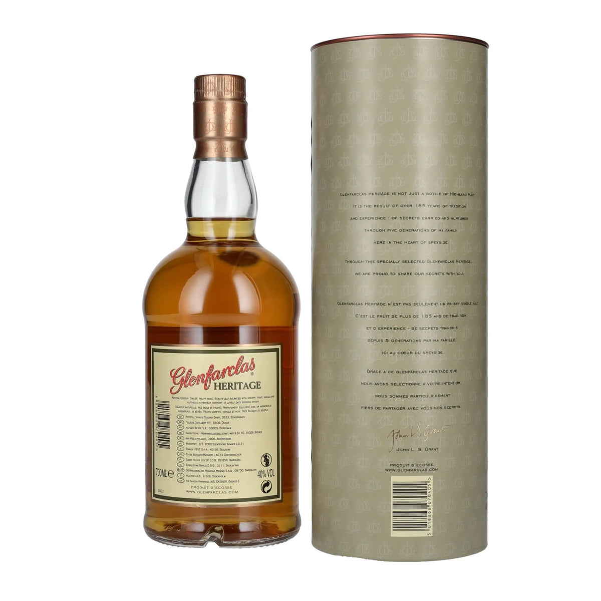 Glenfarclas HERITAGE Highland Single Malt Scotch Whisky 40% Vol. 0,7l in Geschenkbox