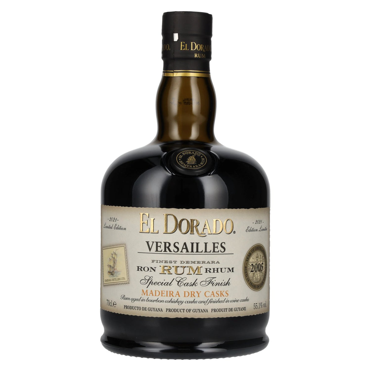 El Dorado Rum VERSAILLES Special Madeira Dry Casks 2005 55.1% vol. 0.7 l