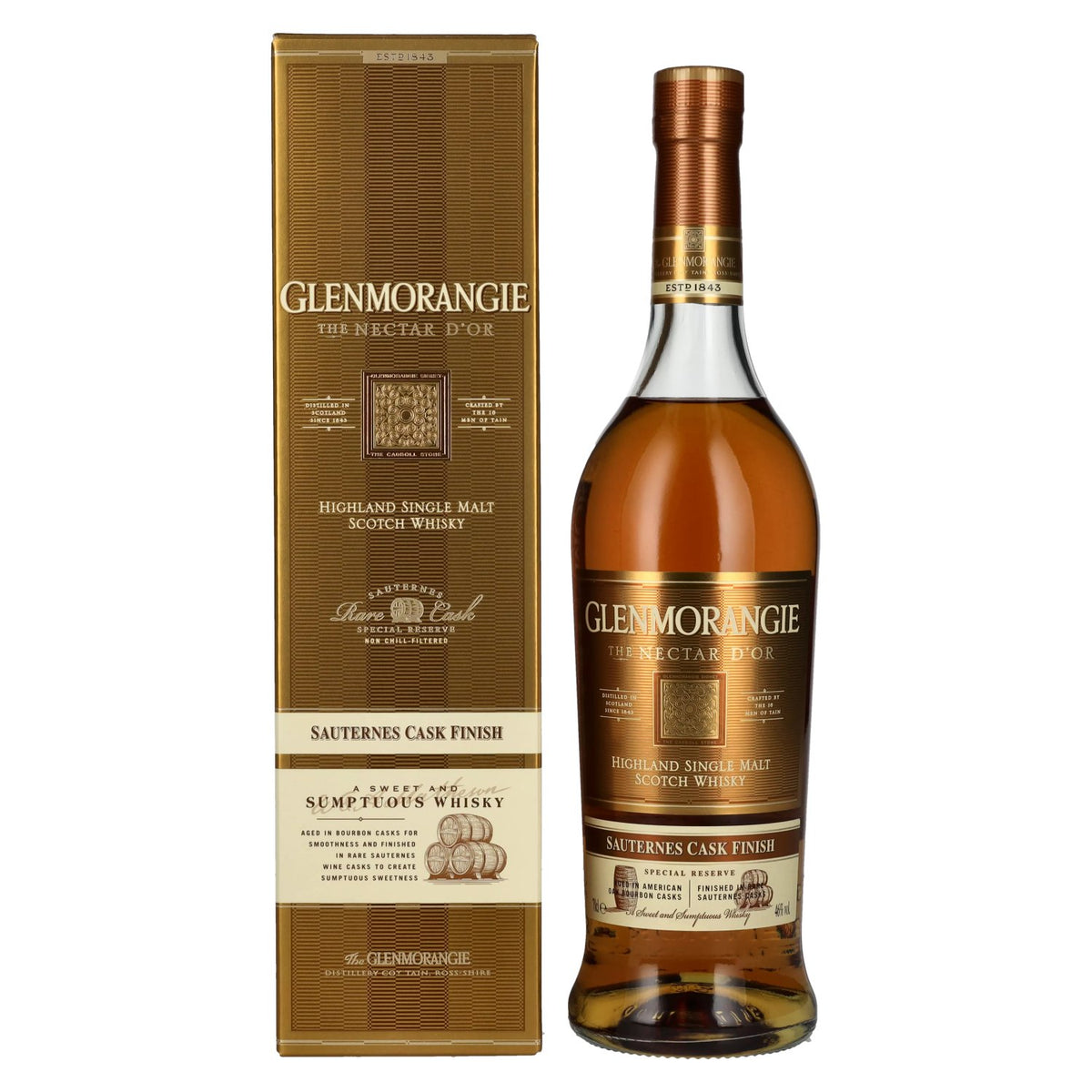 Glenmorangie THE NECTAR D'OR Highland Single Malt 46 % vol., 0,7 l, dans un coffret cadeau