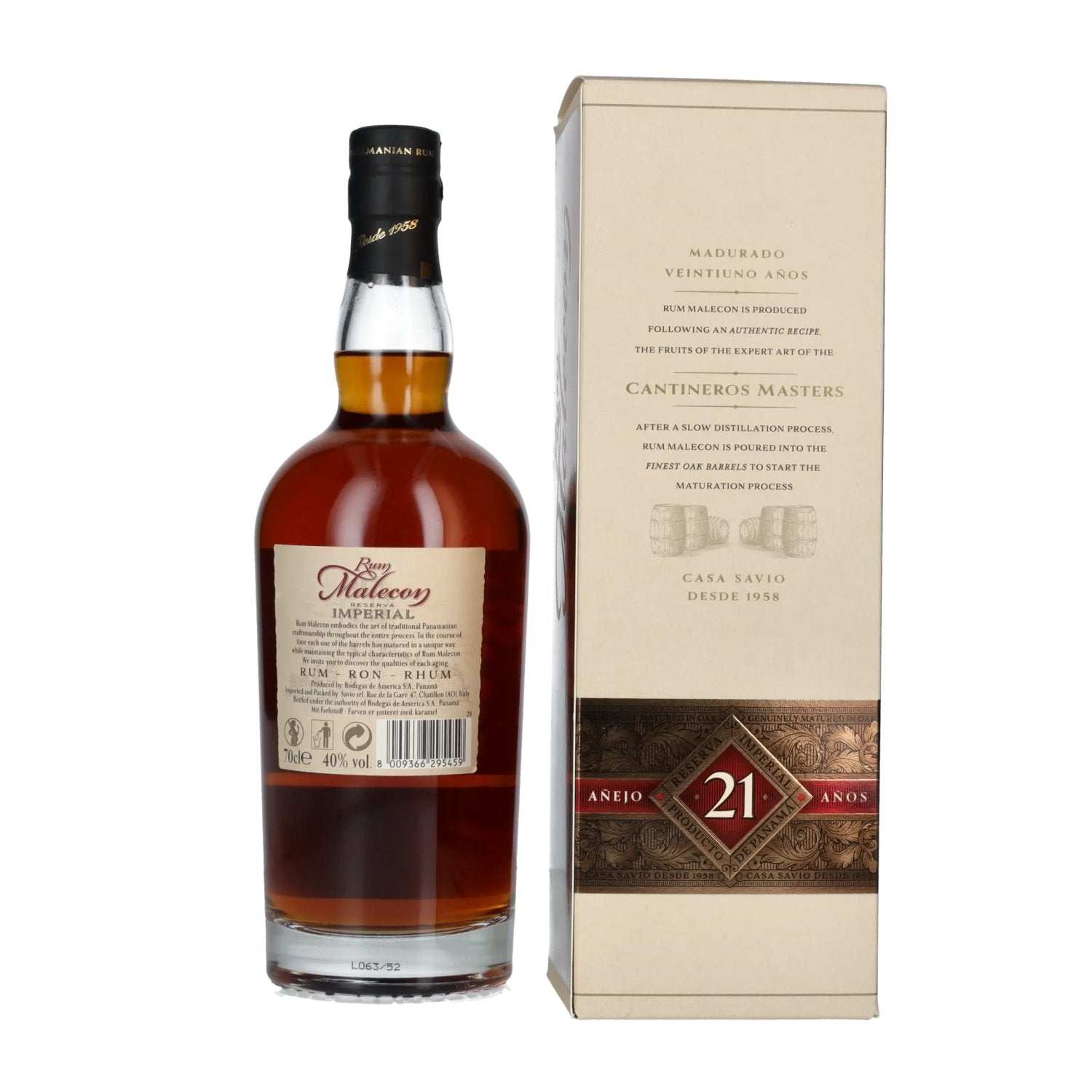 Rum Malecon Añejo 21 Años Reserva Imperial 40% Vol. 0,7l in Geschenkbox