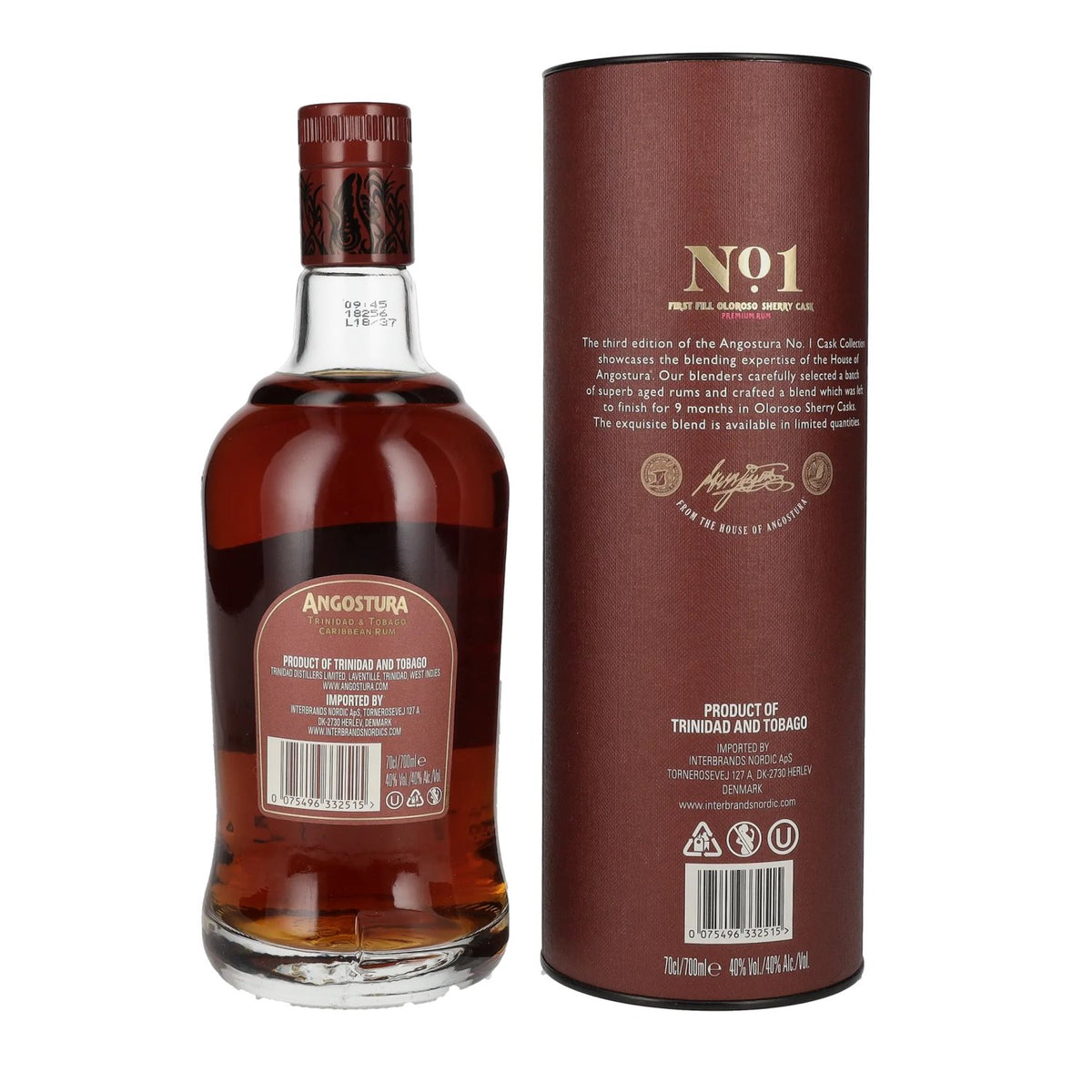 Angostura No. 1 CASK COLLECTION First Fill Oloroso Sherry Cask Premium Rum 40% Vol. 0,7l in Geschenkbox
