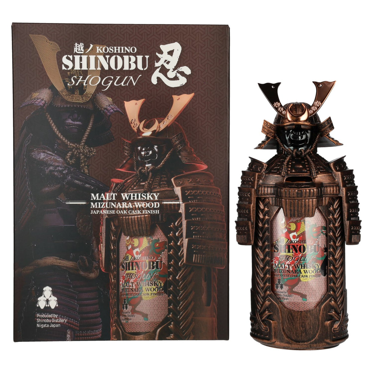 The Koshi-No Shinobu SHOGUN Malt Whisky, Mizunara Oak Cask Finish, 43% ABV, 0.7 litres, in a gift box