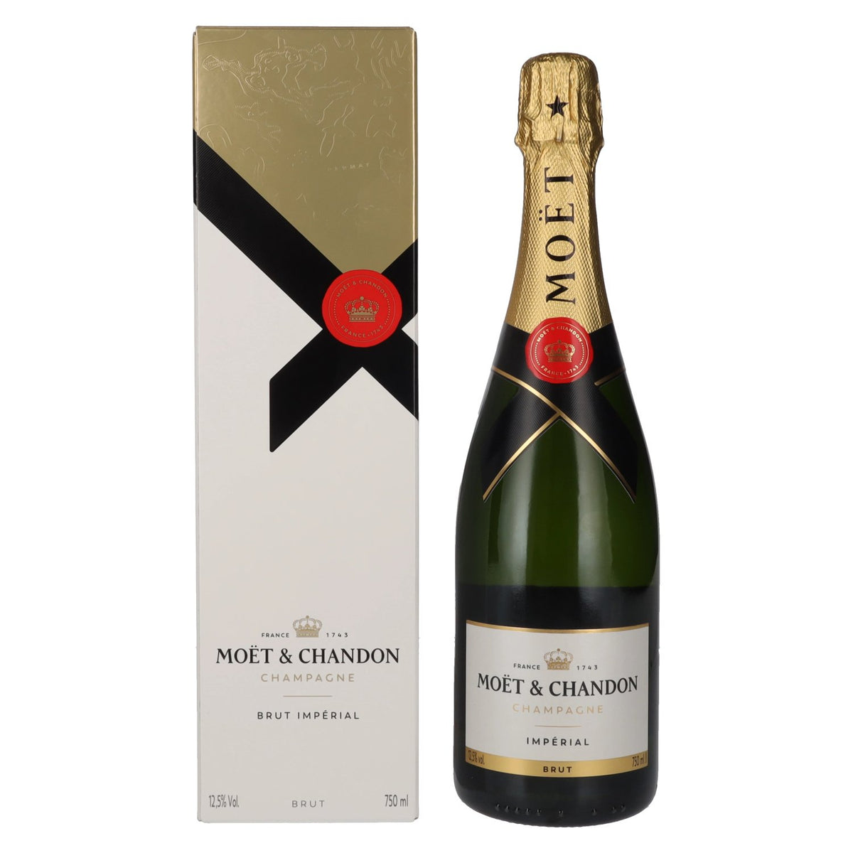 Moët &amp; Chandon Champagne IMPÉRIAL Brut 12.5% ABV, 0.75 l in a gift box