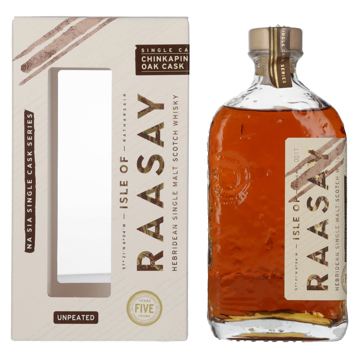 Isle of Raasay 5 Years Old Chinkapin Oak Single Malt 61,4% vol. 0,7 l in geschenkverpakking