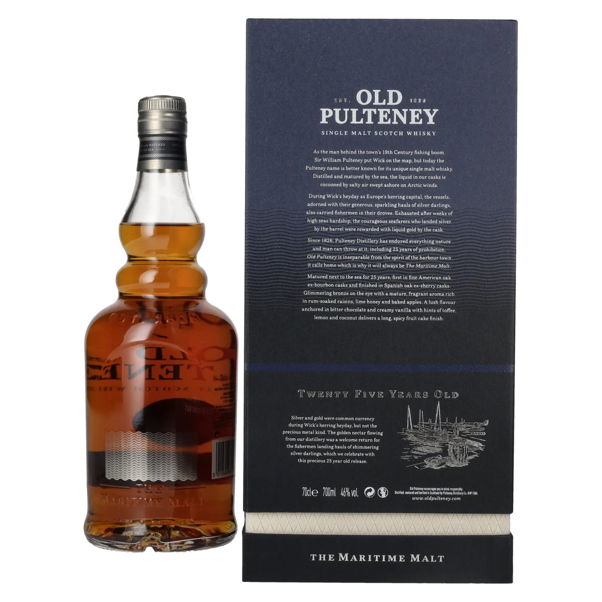Old Pulteney 25 Years Old Single Malt Scotch Whisky 46% Vol. 0,7l in Geschenkbox