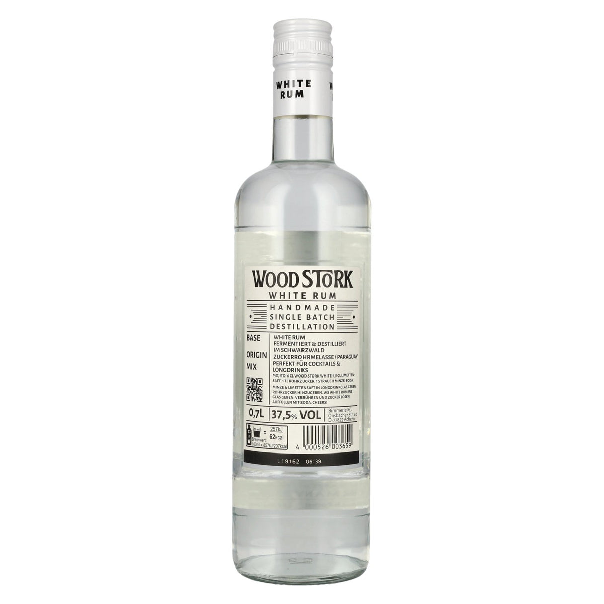 Wood Stork Black Forest White Rum 37.5% ABV 0.7l
