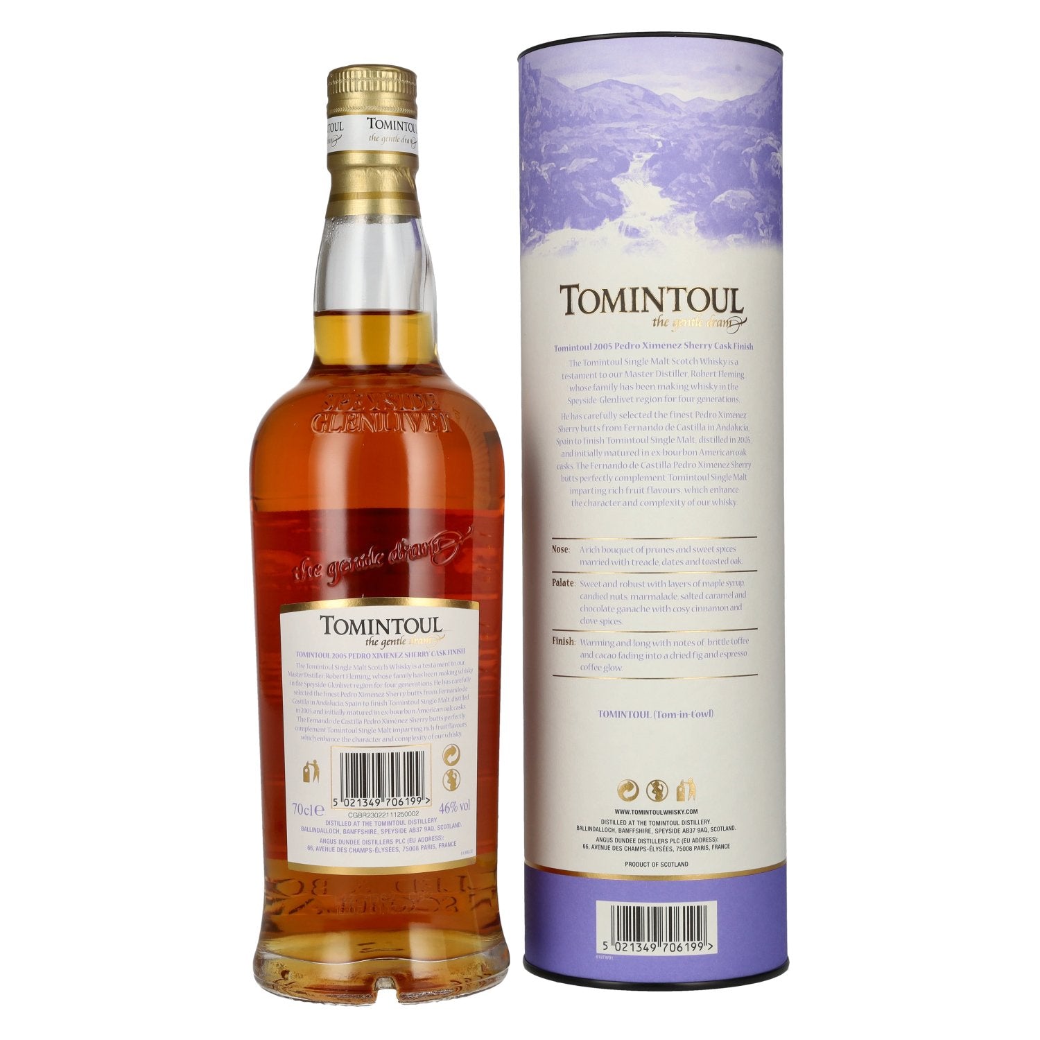 Tomintoul 17 Years Old PX SHERRY CASK Finish 2005 46% Vol. 0,7l in geschenkverpakking