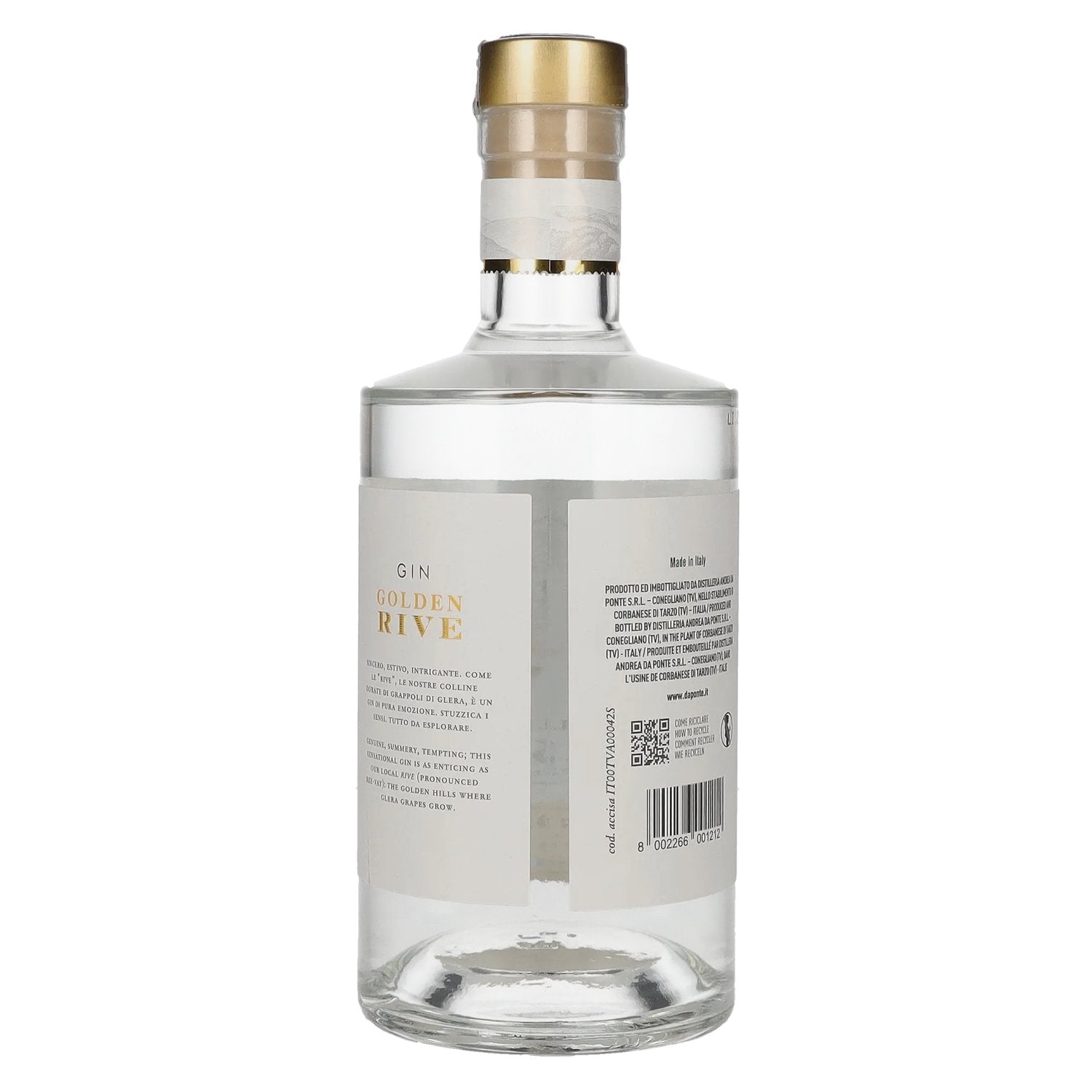 Andrea Da Ponte Golden Rive Distilled Gin 41,7% Vol. 0,7l
