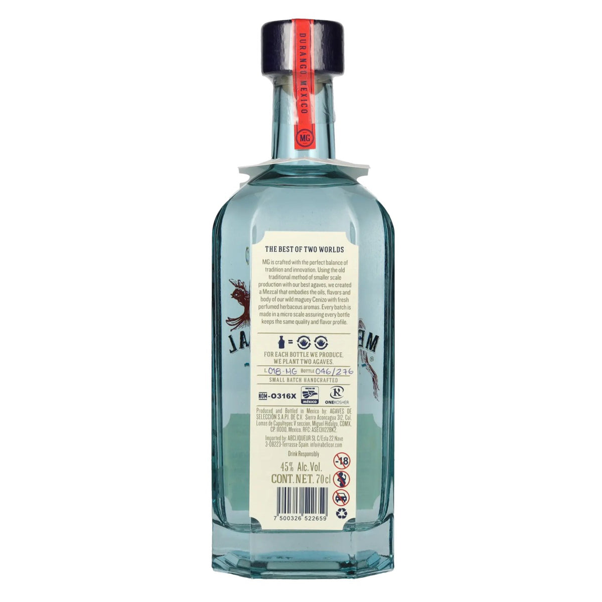 Mezcal MG Mezcal Artesanal 100% Agave Durangensis DOP 45% vol. 0,7 l