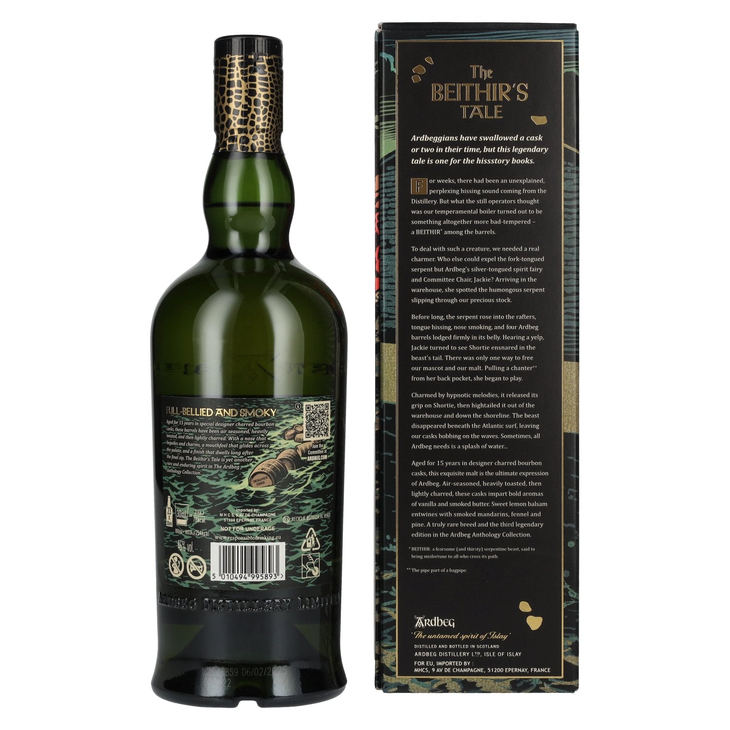 Ardbeg 15 Years Old The Ultimate The Beithir's Tale Islay Single Malt 46% Vol. 0,7l in geschenkverpakking