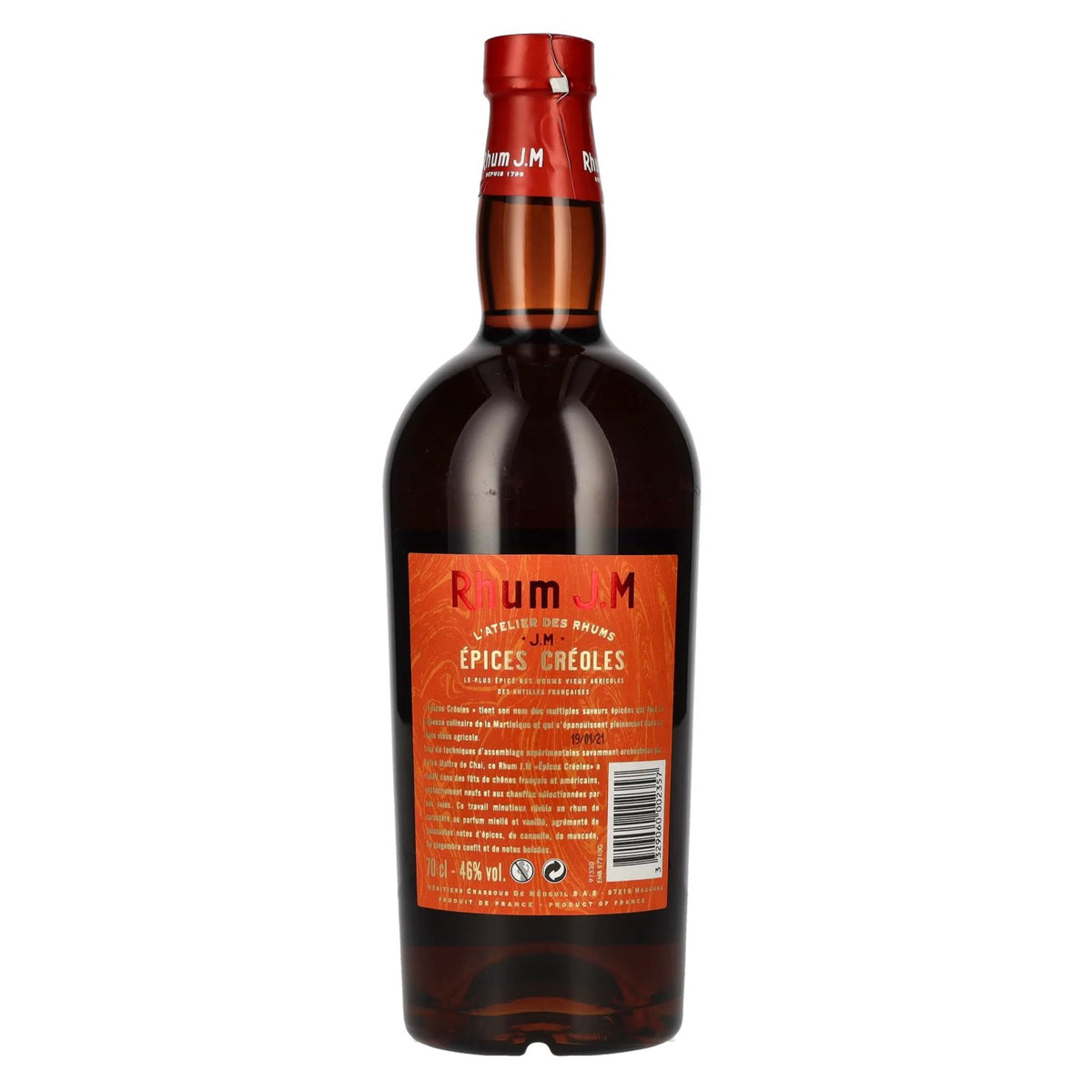 Rhum J.M ÉPICES CRÉOLES Rhum Agricole 46% vol. 0,7 l