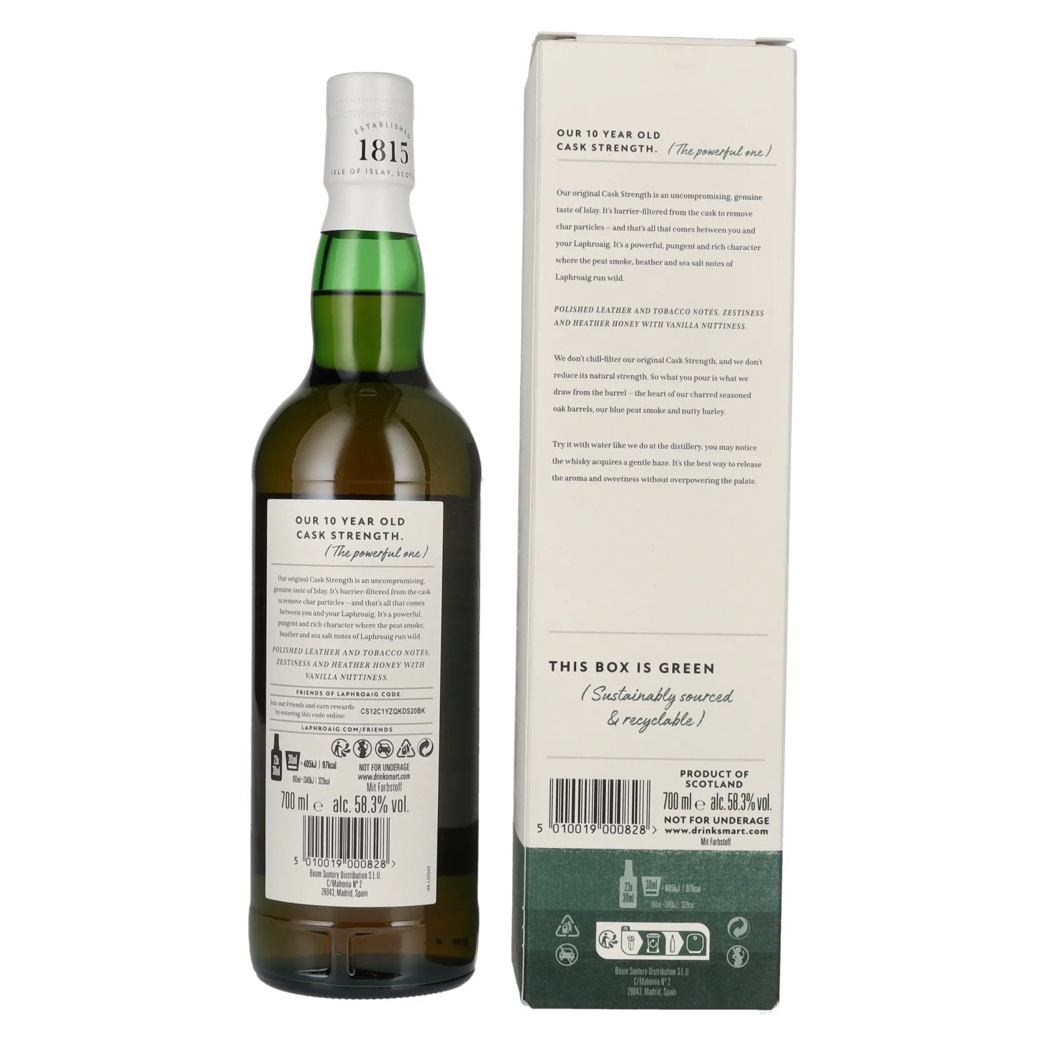 Laphroaig 10 Years Old Cask Strength Batch 17 58,3% Vol. 0,7l in Geschenkbox
