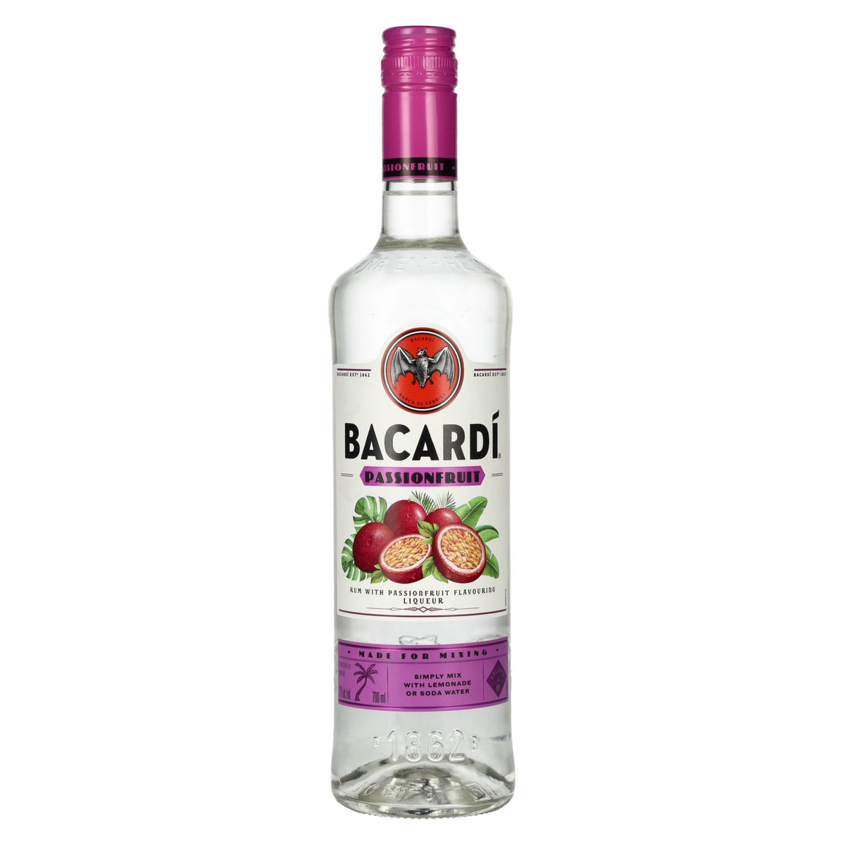 Bacardi PASSIONFRUIT Rum met natuurlijke aroma’s 27% vol. 0,7 l