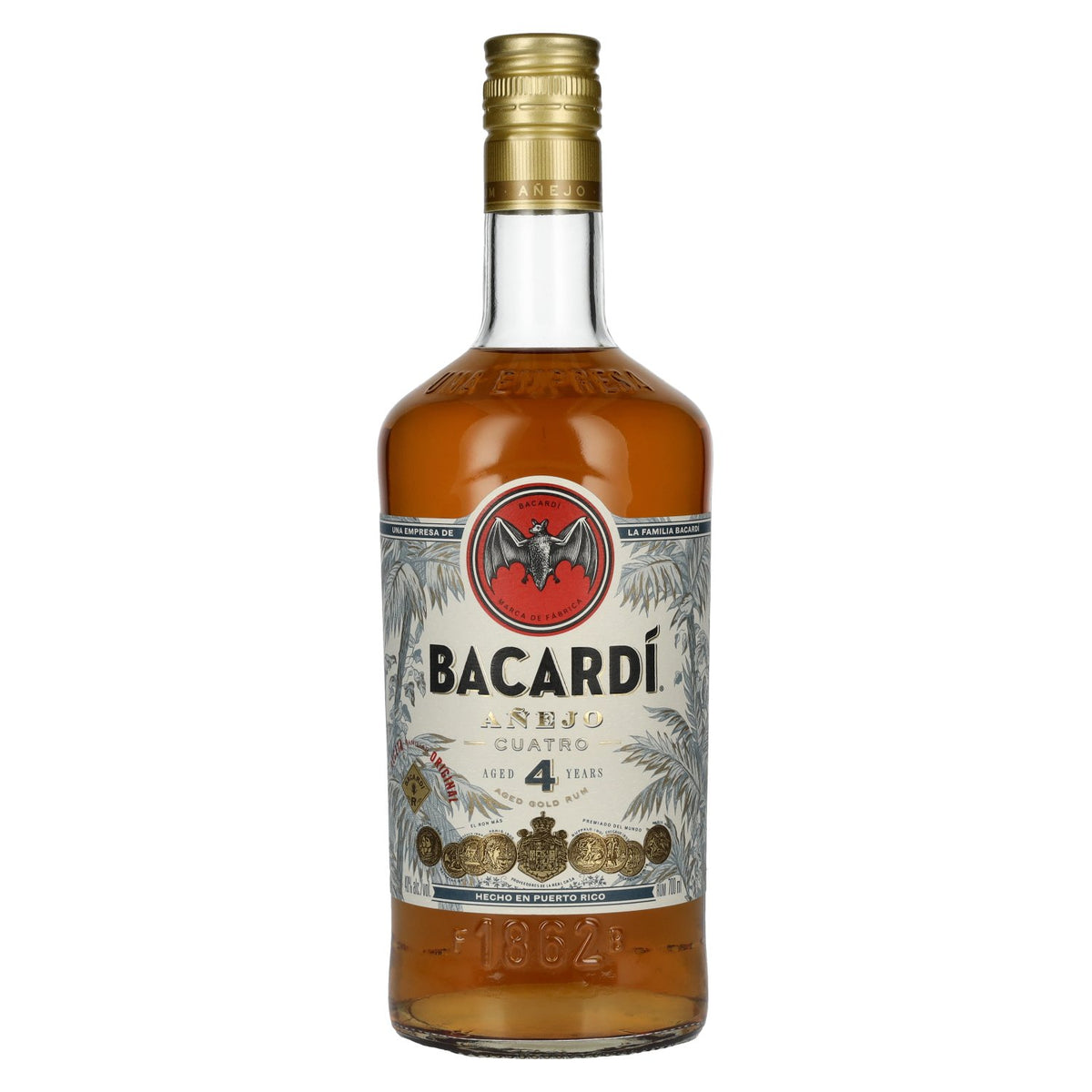 Bacardi 4 Years Old AÑEJO CUATRO Gold Rum 40% vol. 0.7 l