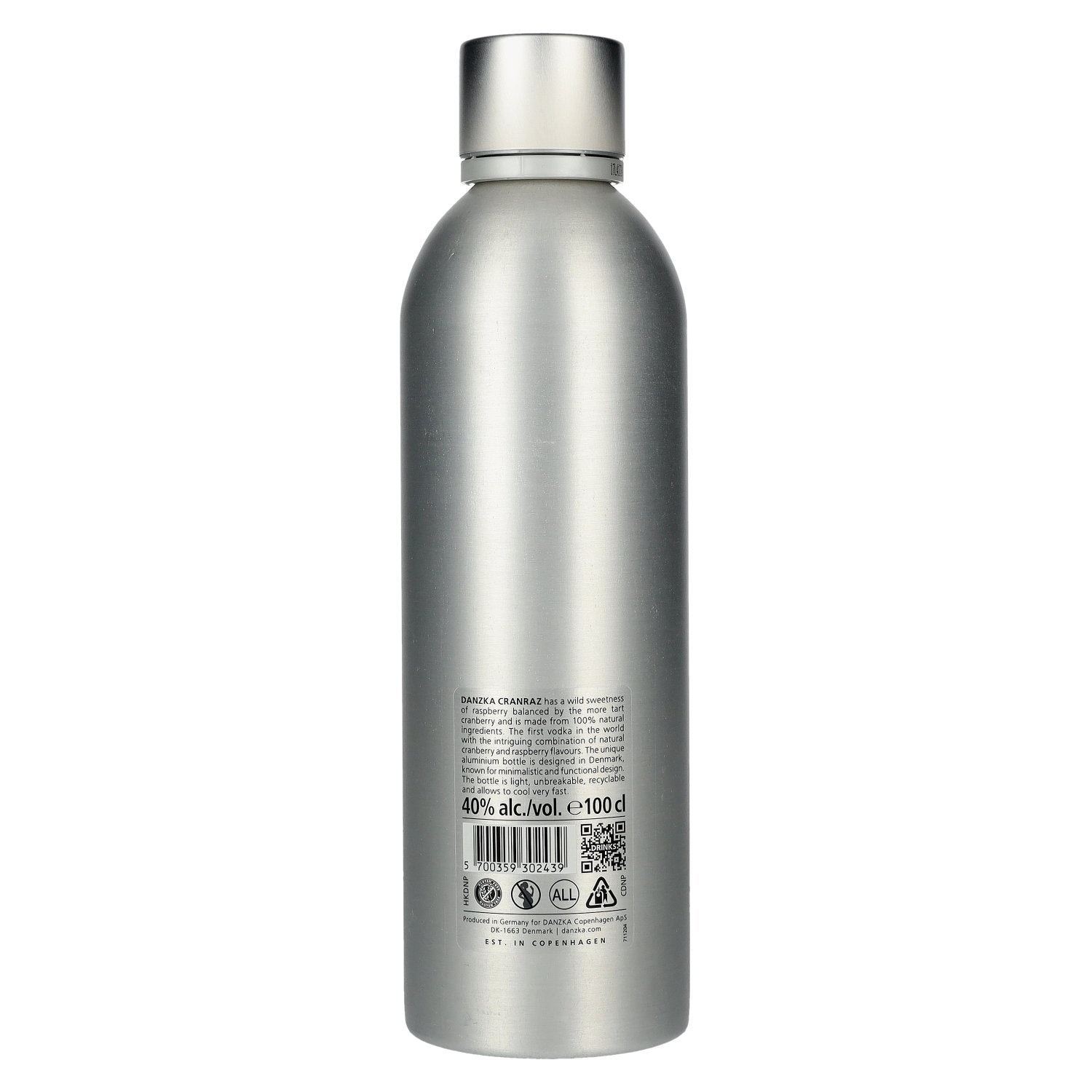 Danzka Vodka CRANRAZ Flavoured Vodka 40% Vol. 1l