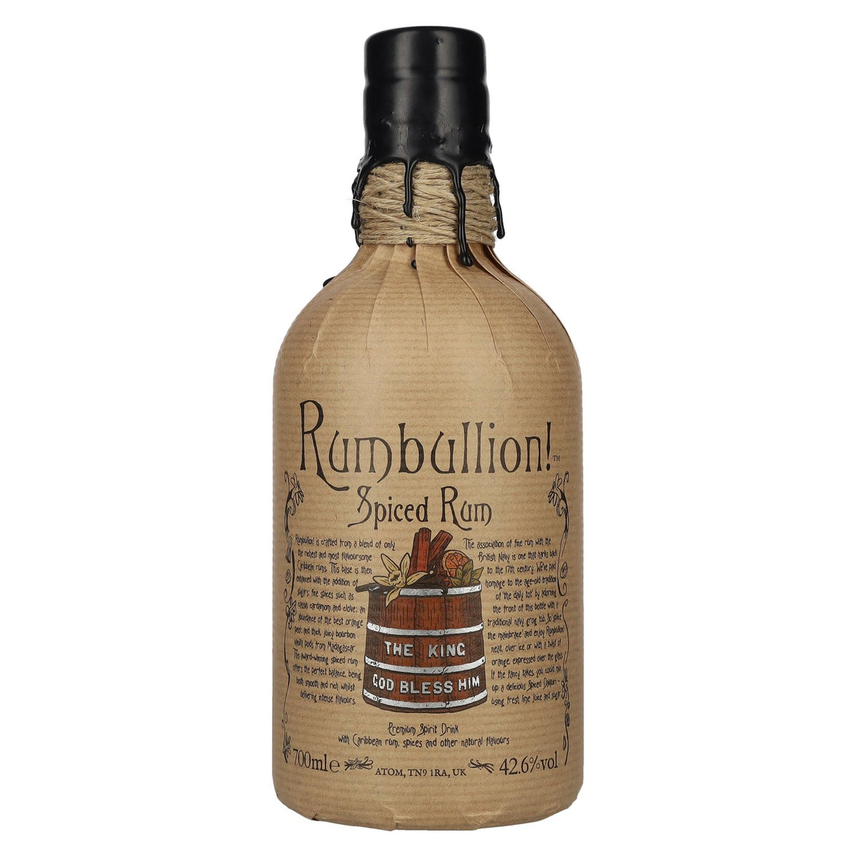Rumbullion! Premium sterke drank 42,6% vol. 0,7 l