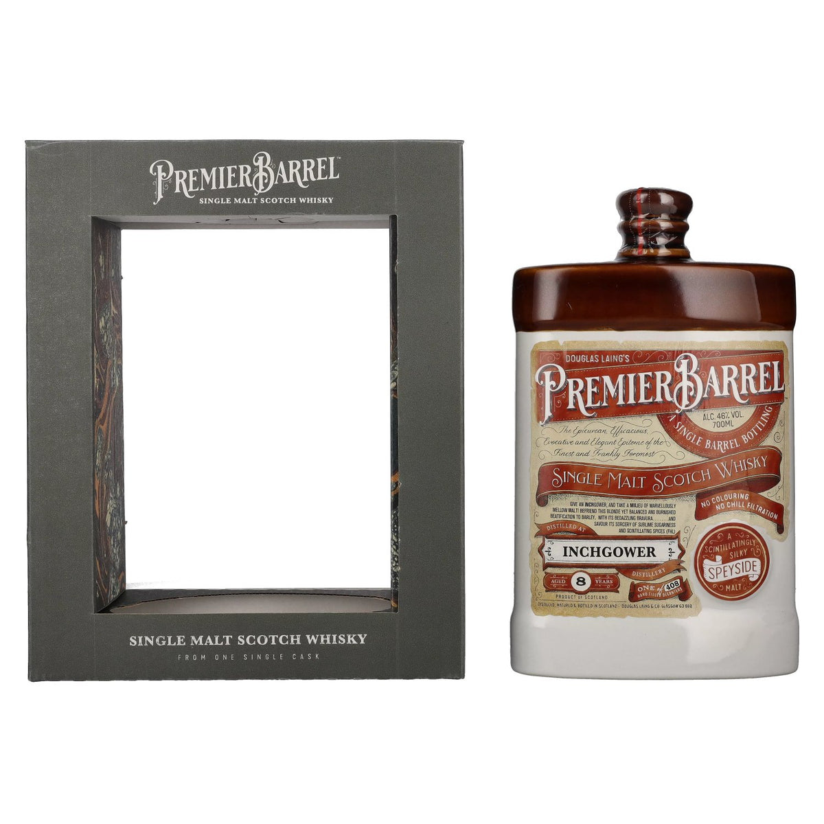 Douglas Laing PREMIER BARREL Inchgower 8 Years Old Single Malt 46% vol. 0,7 l in geschenkverpakking