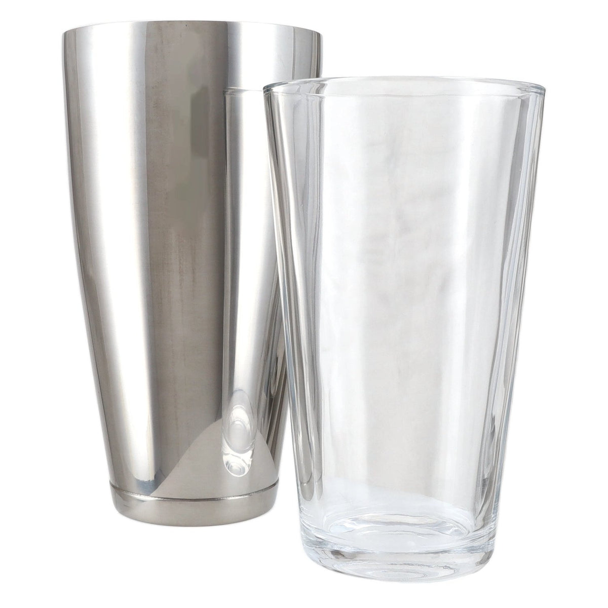 APS Boston Shaker, silver, 2-piece set with glass