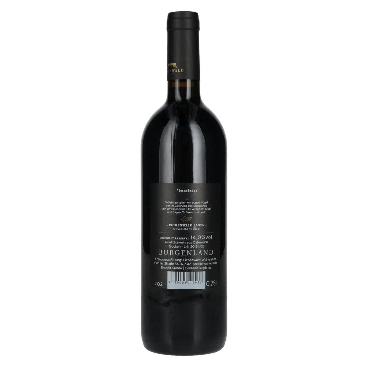 Eichenwald DAS FEDERVIECH Zweigelt Reserve 2021 14% vol. 0,75 l