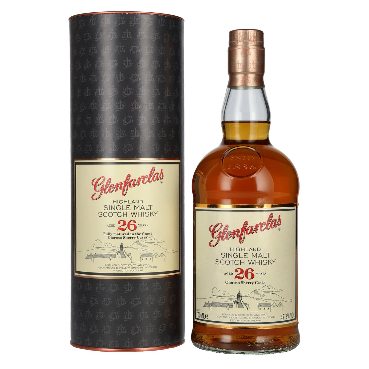 Glenfarclas 26 Years Old Oloroso Sherry Casks Highland Single Malt 47.3% vol. 0.7 l in a gift box