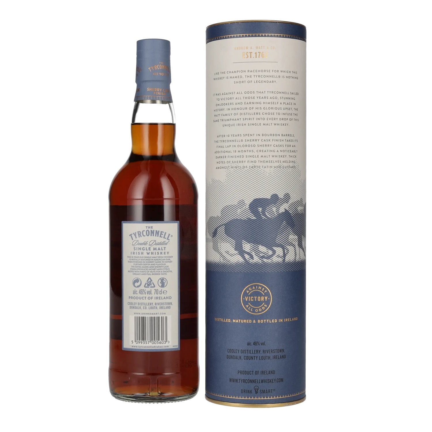 The Tyrconnell 10 Years Old Sherry Cask 46% Vol. 0,7l en boîte cadeau