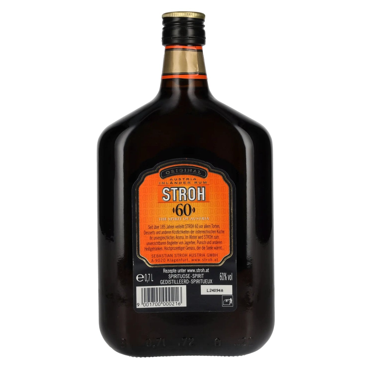 Stroh 60 Original Austria Rhum indigène 60% vol. 0,7l