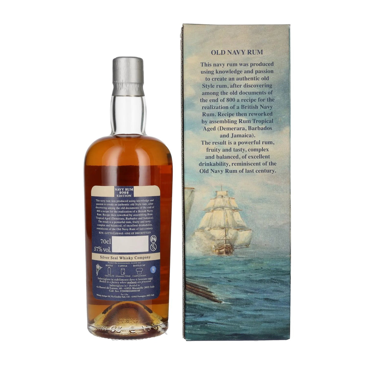 Silver Seal Old Navy Rum Edition 2022 57% Vol. 0,7l in Geschenkbox
