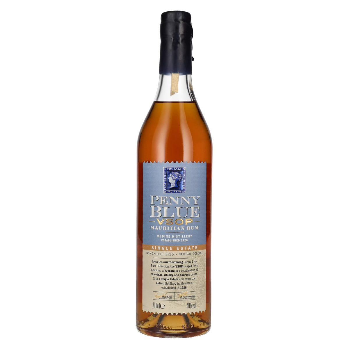 Penny Blue VSOP Single Estate Mauritian Rum 40% ABV 0.7l