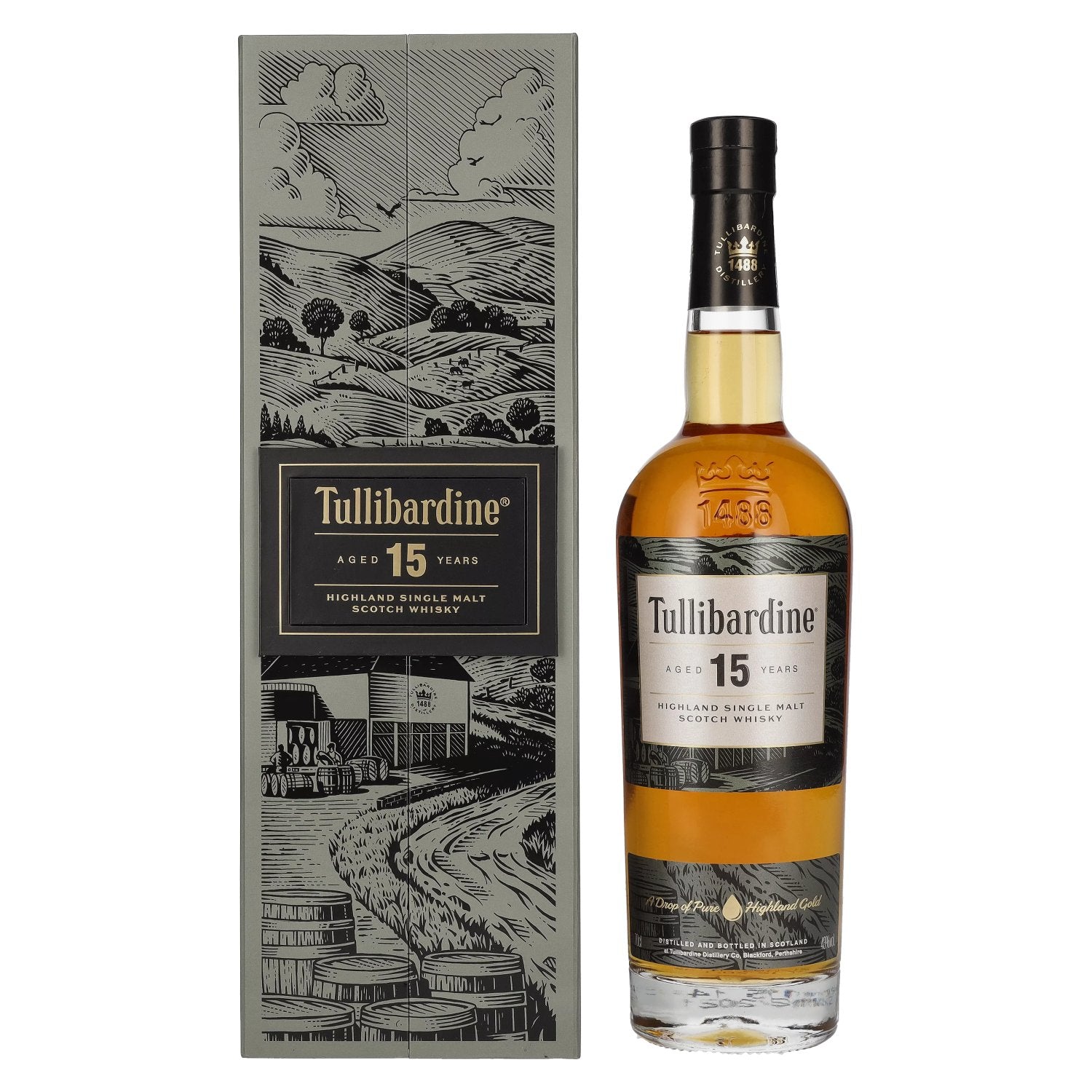 Tullibardine 15 Years Old Highland Single Malt Scotch Whisky 43% Vol. 0,7l in Geschenkbox