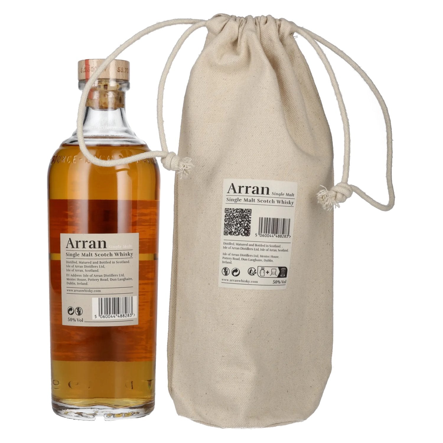 The Arran Malt Signature Series 2 BARREL BONFIRE Single Malt Scotch Whisky 50% Vol. 0,7l in een linnen zak
