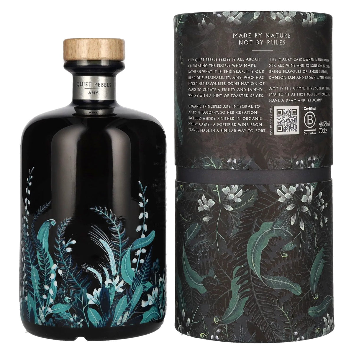 Nc'nean QUIET Rebels – Amy Single Malt Scotch Whisky 48.5% ABV, 0.7l in a gift box
