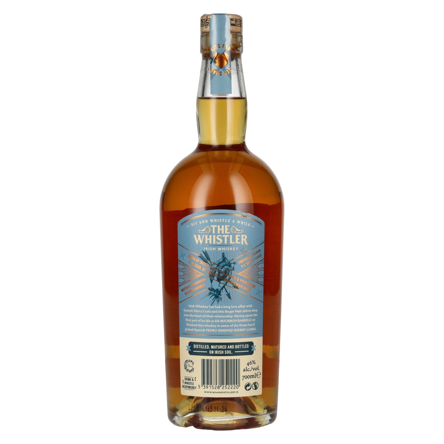 The Whistler Irish Whiskey P.X. I Love You Single Malt 46% Vol. 0,7l