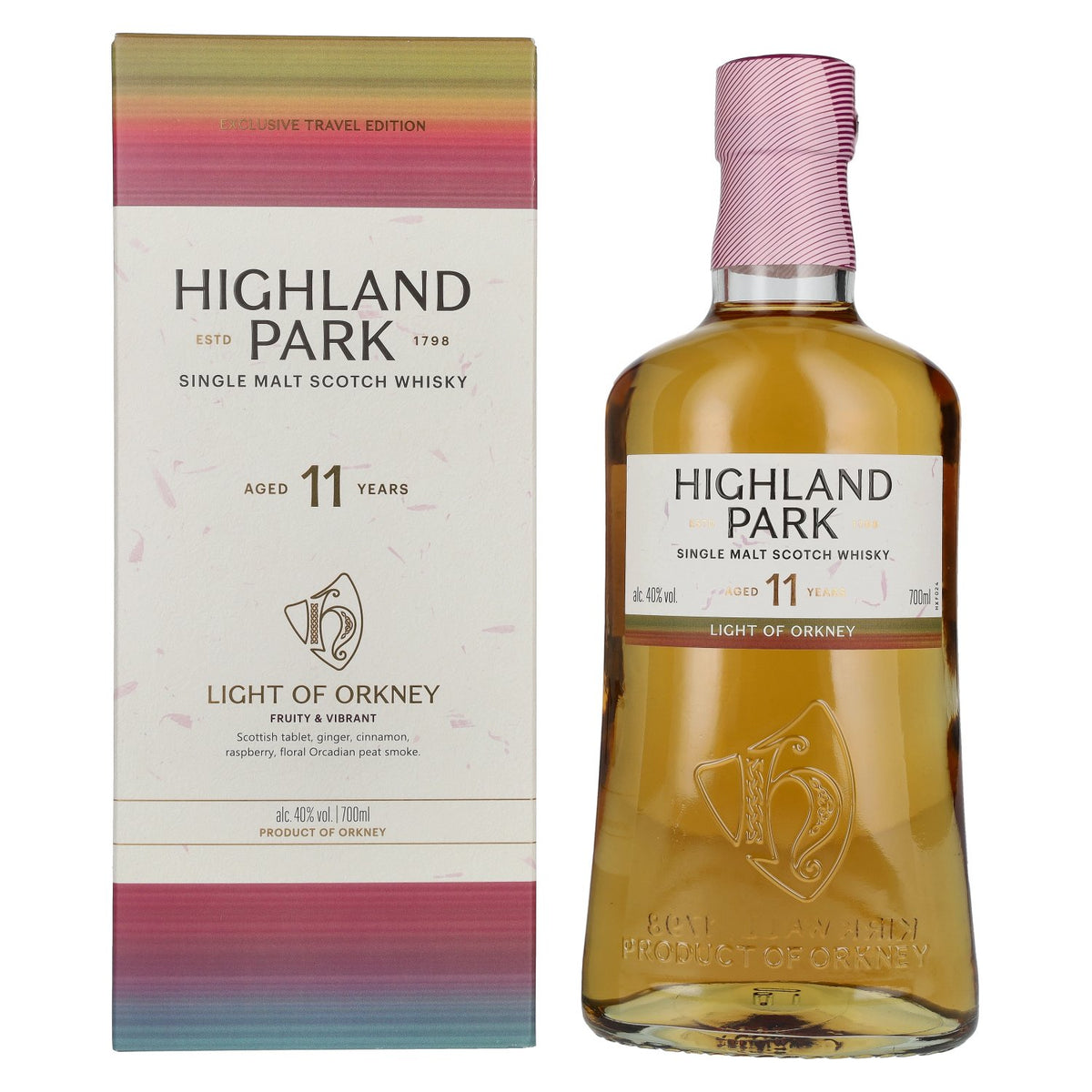 Highland Park 11 Years Old LIGHT OF ORKNEY Single Malt Scotch Whisky 40% vol. 0,7 l in geschenkverpakking