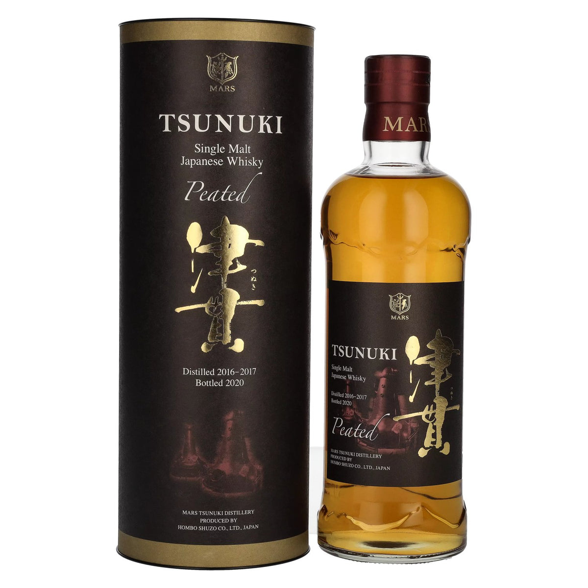 Mars TSUNUKI Single Malt Japanese Whisky PEATED 2016–2017 50% ABV 0.7l in a gift box