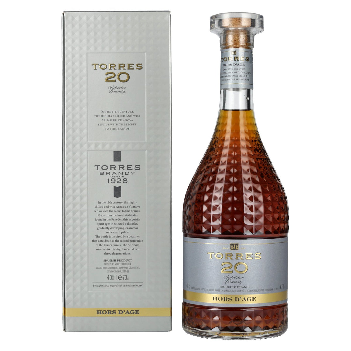 Torres 20 HORS D'AGE Superior Brandy 40% Vol. 0,7l in Geschenkbox