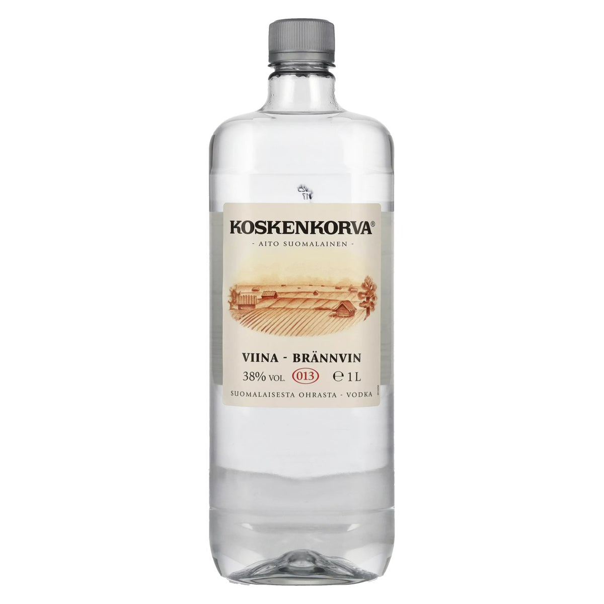 Koskenkorva Vodka VIINA – BRÄNNVIN 38% vol. 1 litre PET bottle