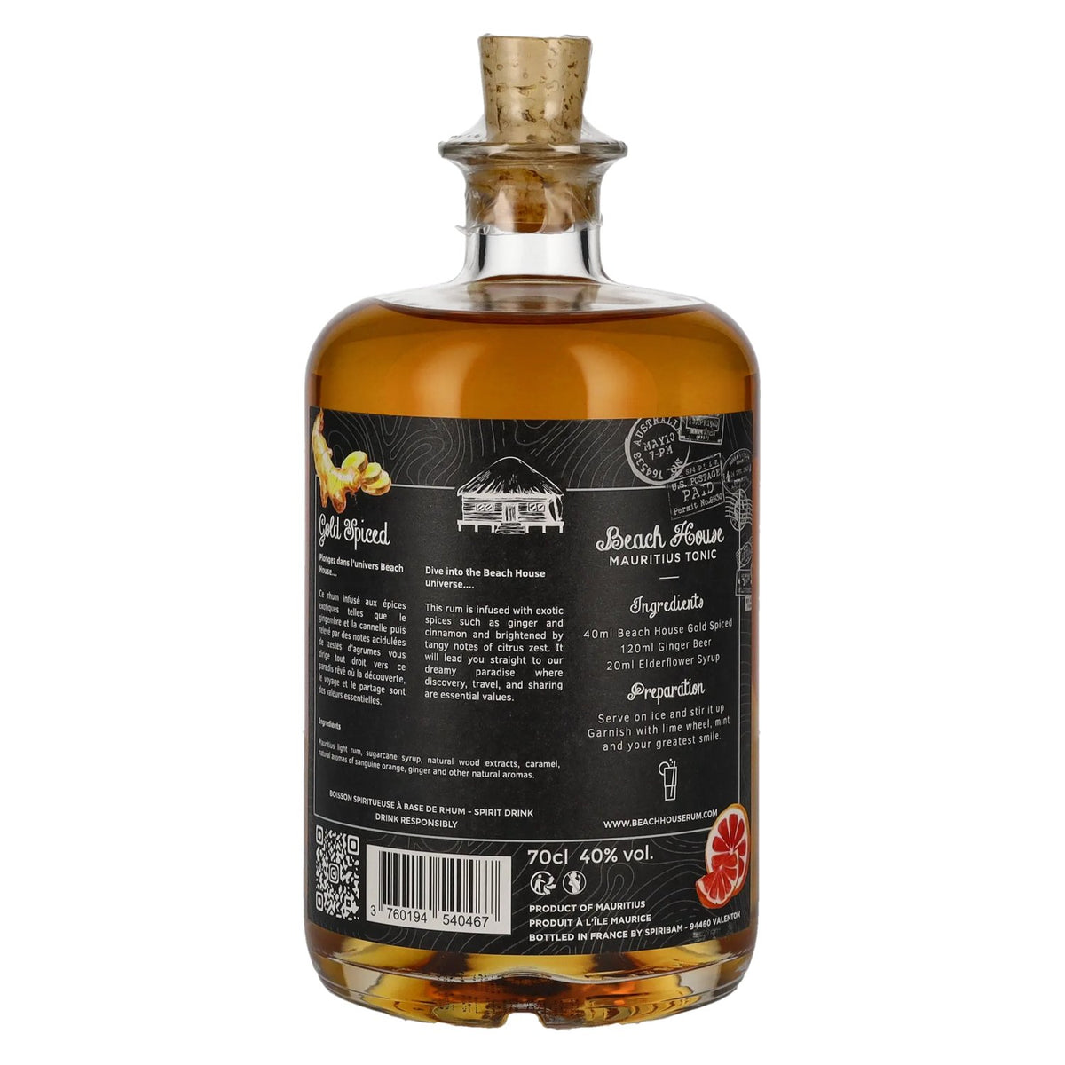Beach House Gold Spiced 40 % vol. 0,7 l