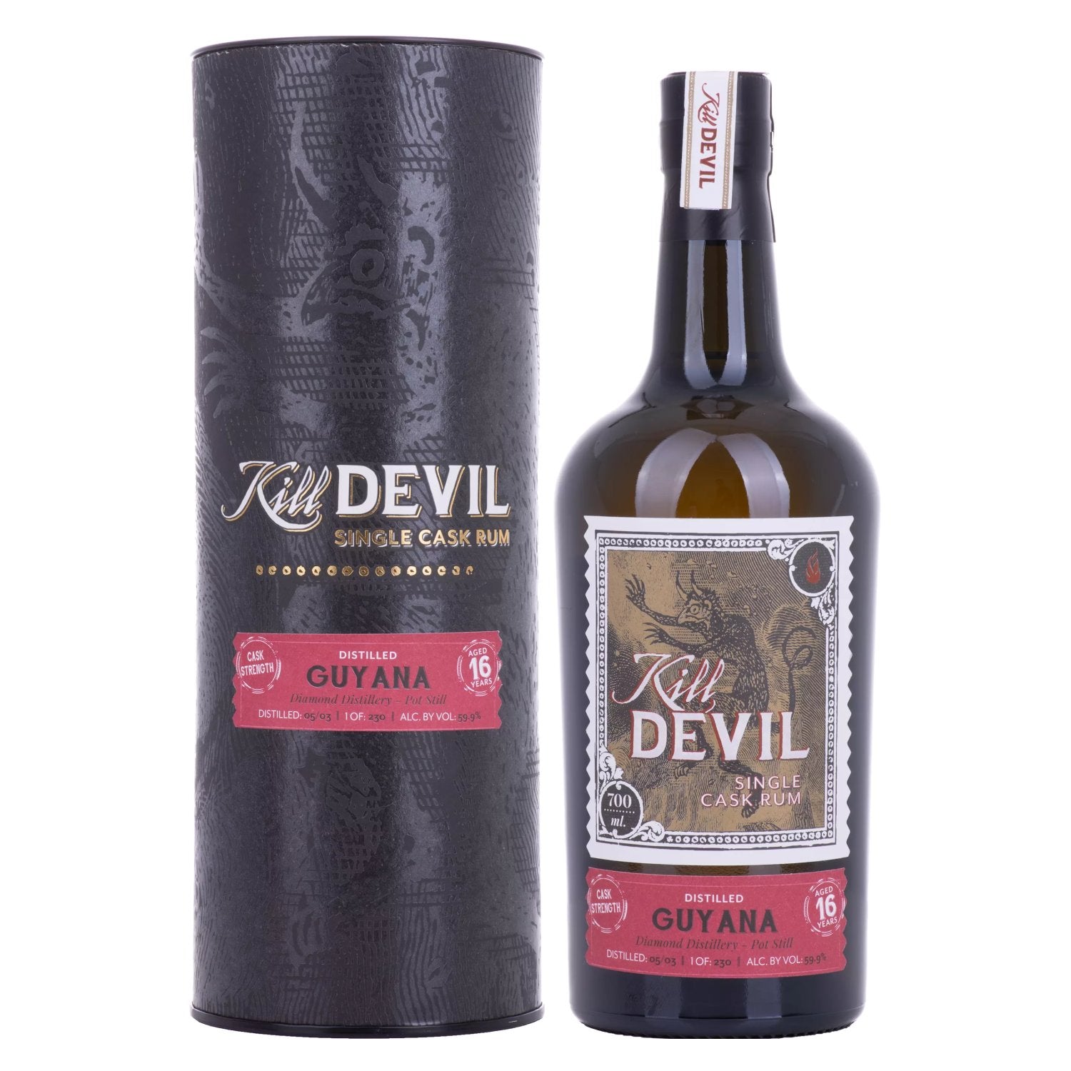 Hunter Laing Kill Devil Guyana 16 Years Old Single Cask Rum 2003 59,9% Vol. 0,7l in gift box